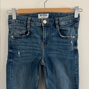 Zara Women's Distressed Blue Skinny Jeans
